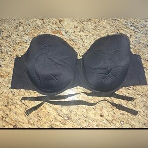 Adrienne Vittadini Black Strapless/Convertable Bra 40D